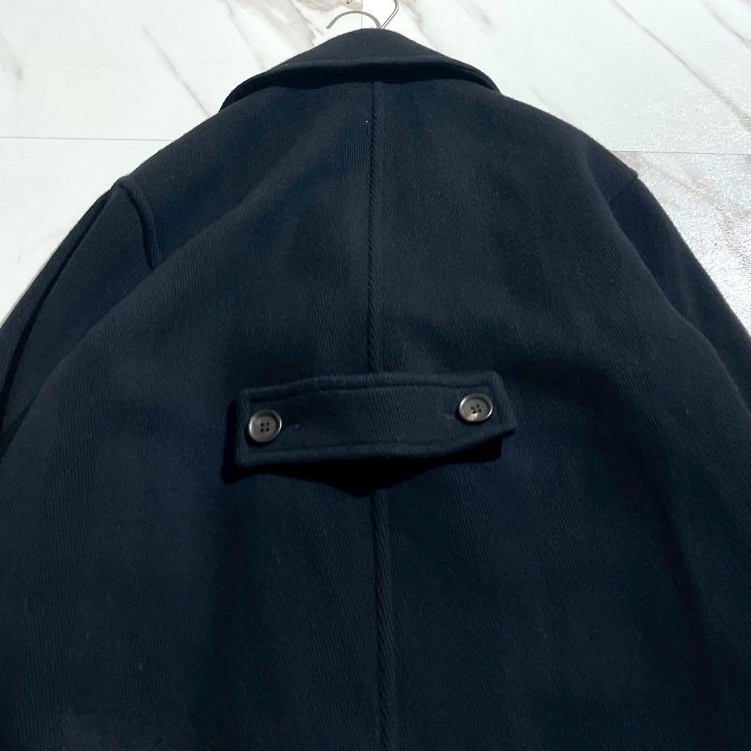 22AW✨ 23区 ヘリンボーンショートピーコート ネイビー ウール 完売品