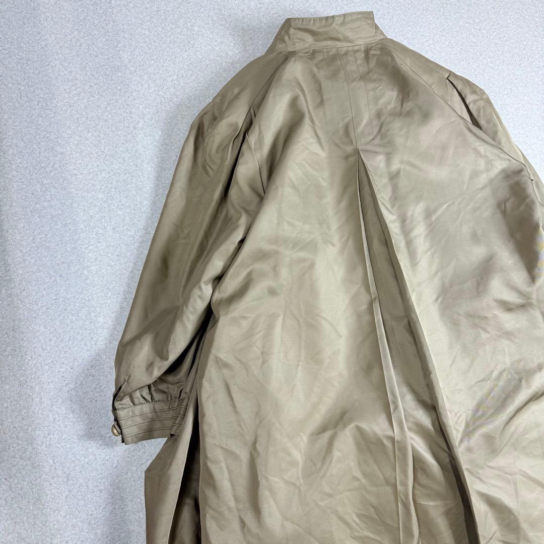 カネボウシルク　毛皮ライナー付き　スタンドカラー　ロングコート　ラム/ミンク　絹