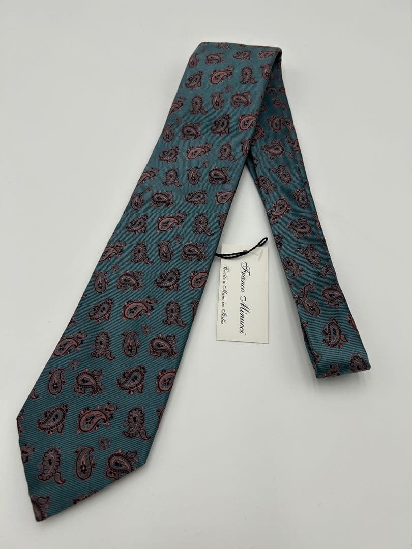 新品未使用　フランコミヌッチ ネクタイ　Franco Minucci ブルー