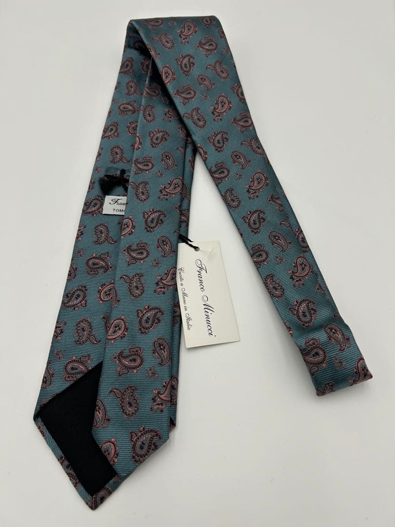 新品未使用　フランコミヌッチ ネクタイ　Franco Minucci ブルー