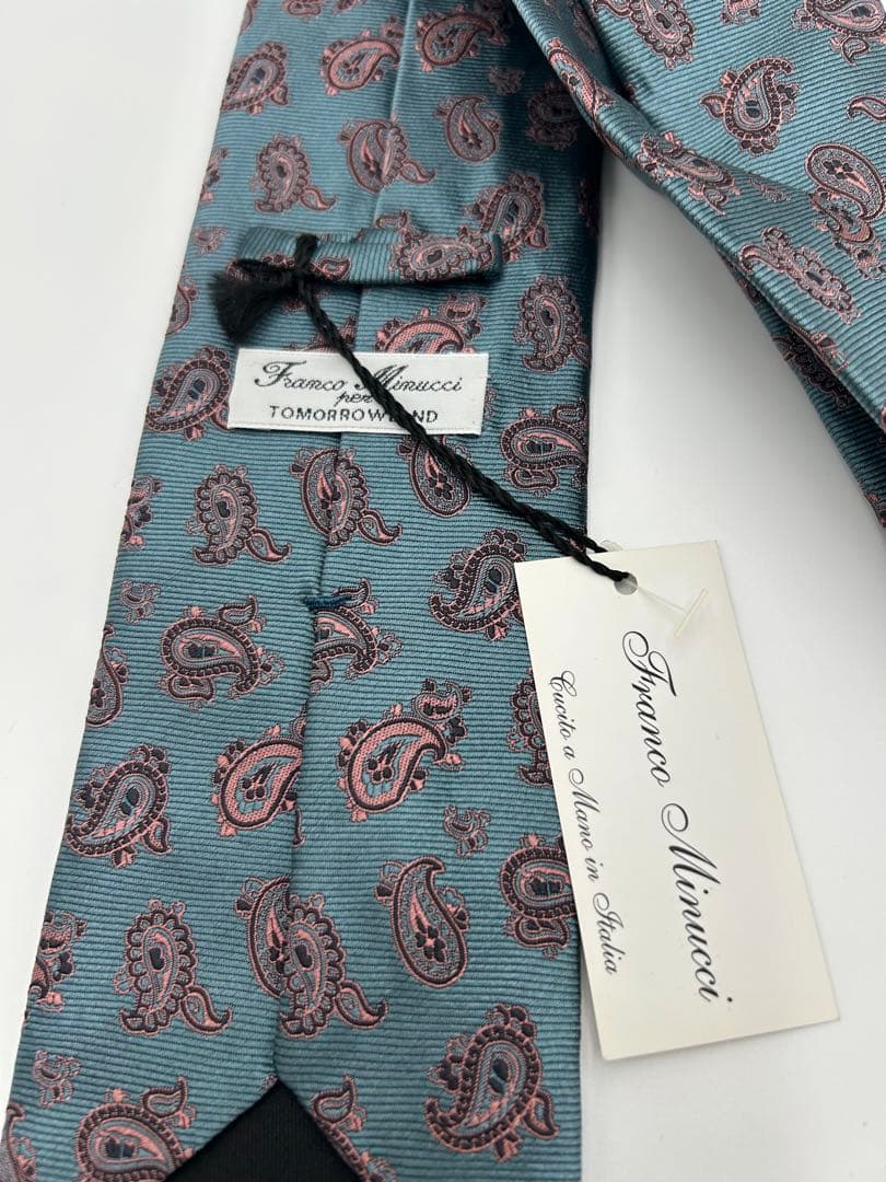 新品未使用　フランコミヌッチ ネクタイ　Franco Minucci ブルー