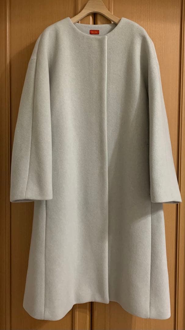 トゥモローランド Des Pres ウールモッサコクーン　ノーカラーコート