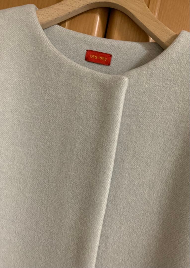 トゥモローランド Des Pres ウールモッサコクーン　ノーカラーコート