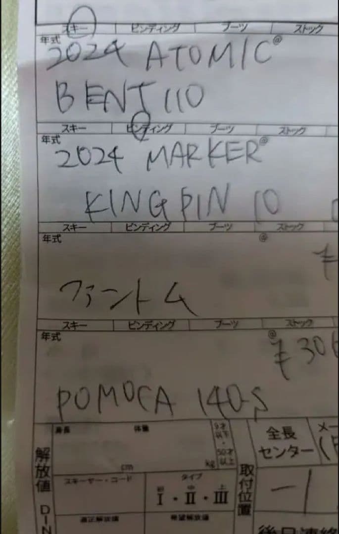 ATOMIC BENT110 172cm (板のみ)