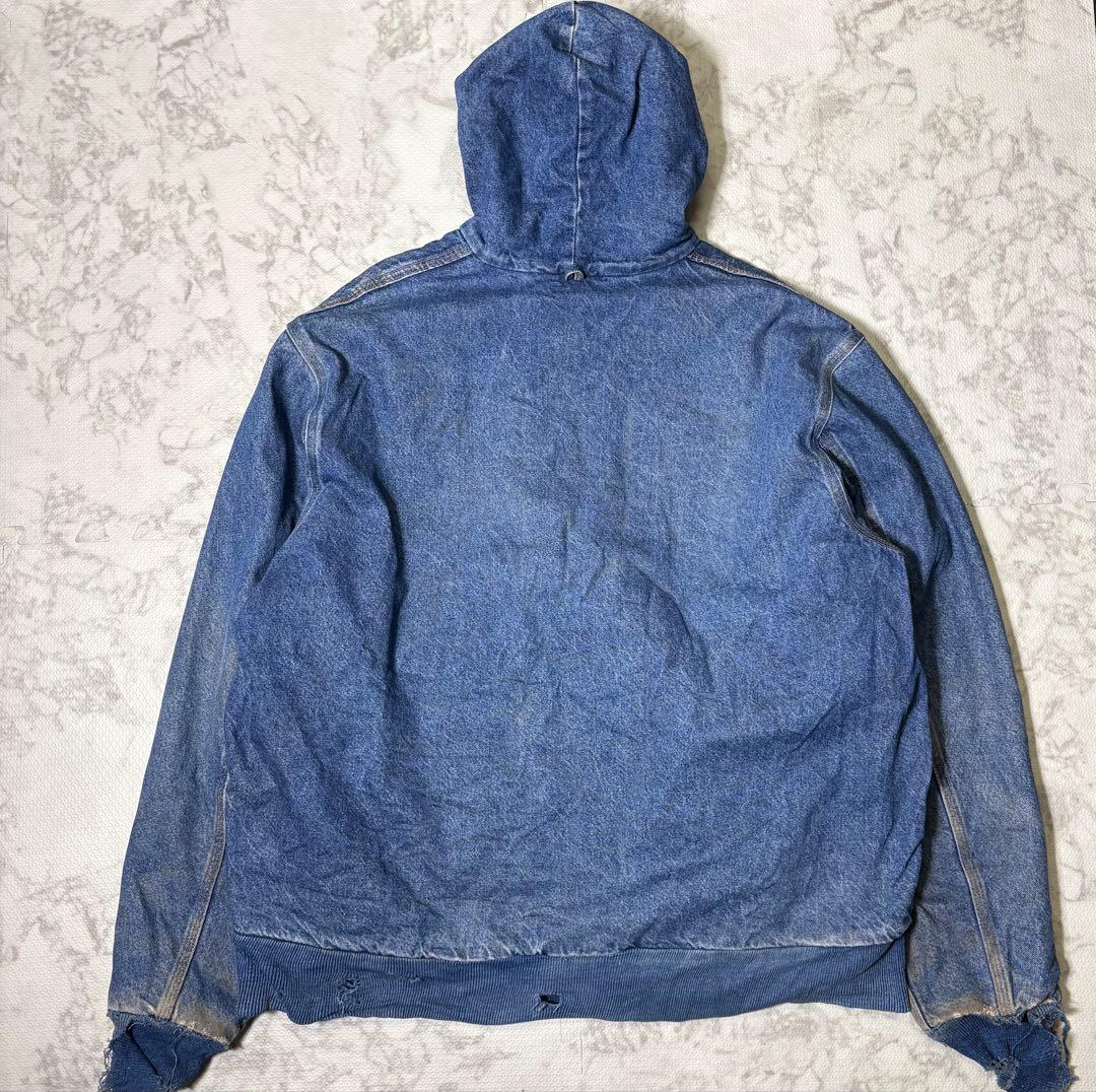 90'sカーハート　アクティブジャケット　デニム　XLサイズ　パーカー　usa製