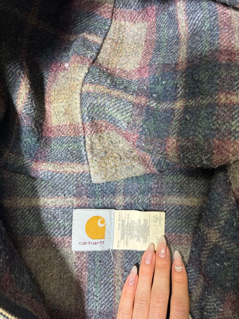 90'sカーハート　アクティブジャケット　デニム　XLサイズ　パーカー　usa製