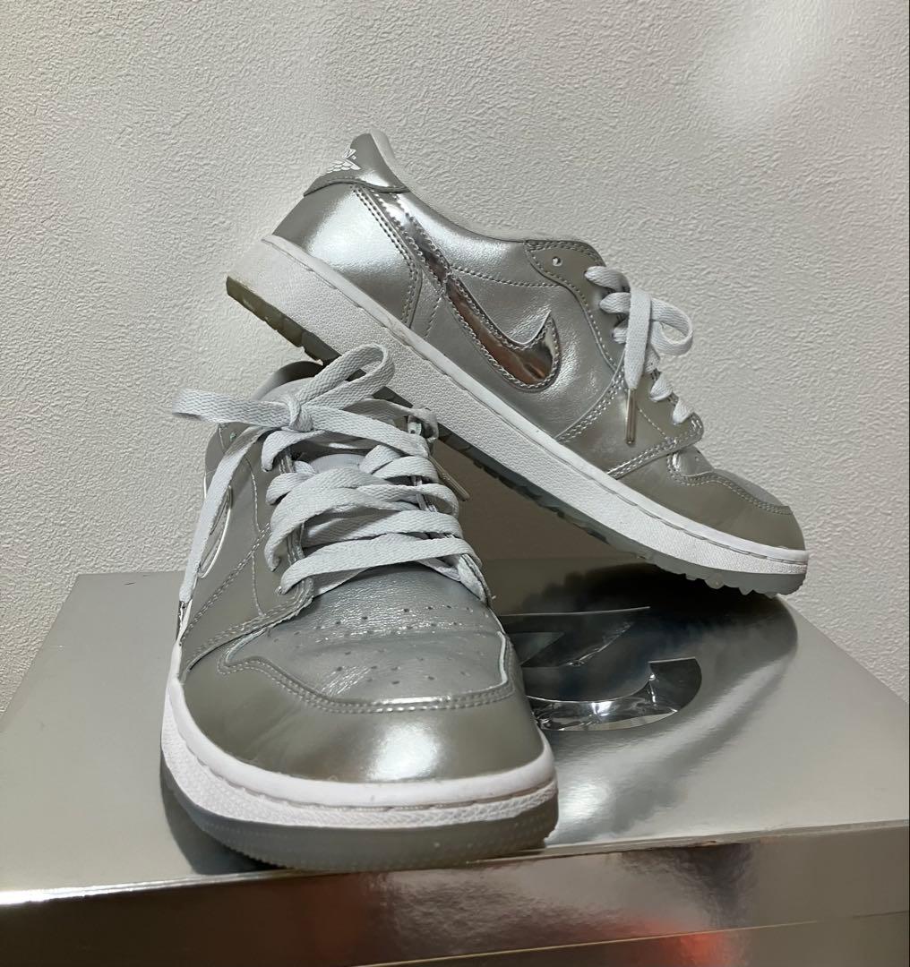 エアジョーダン　ゴルフシューズ　シルバー