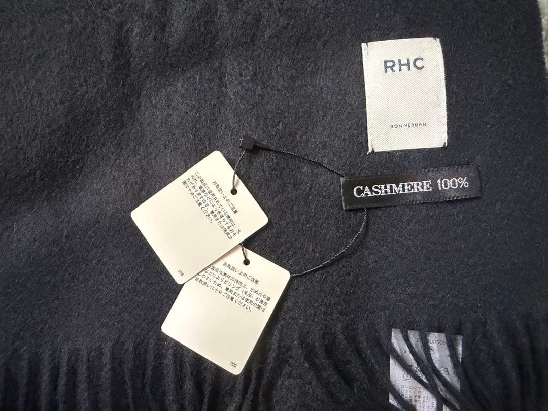 SALE‼️ Ron Herman カシミヤ100% マフラー　ネイビー　ストール