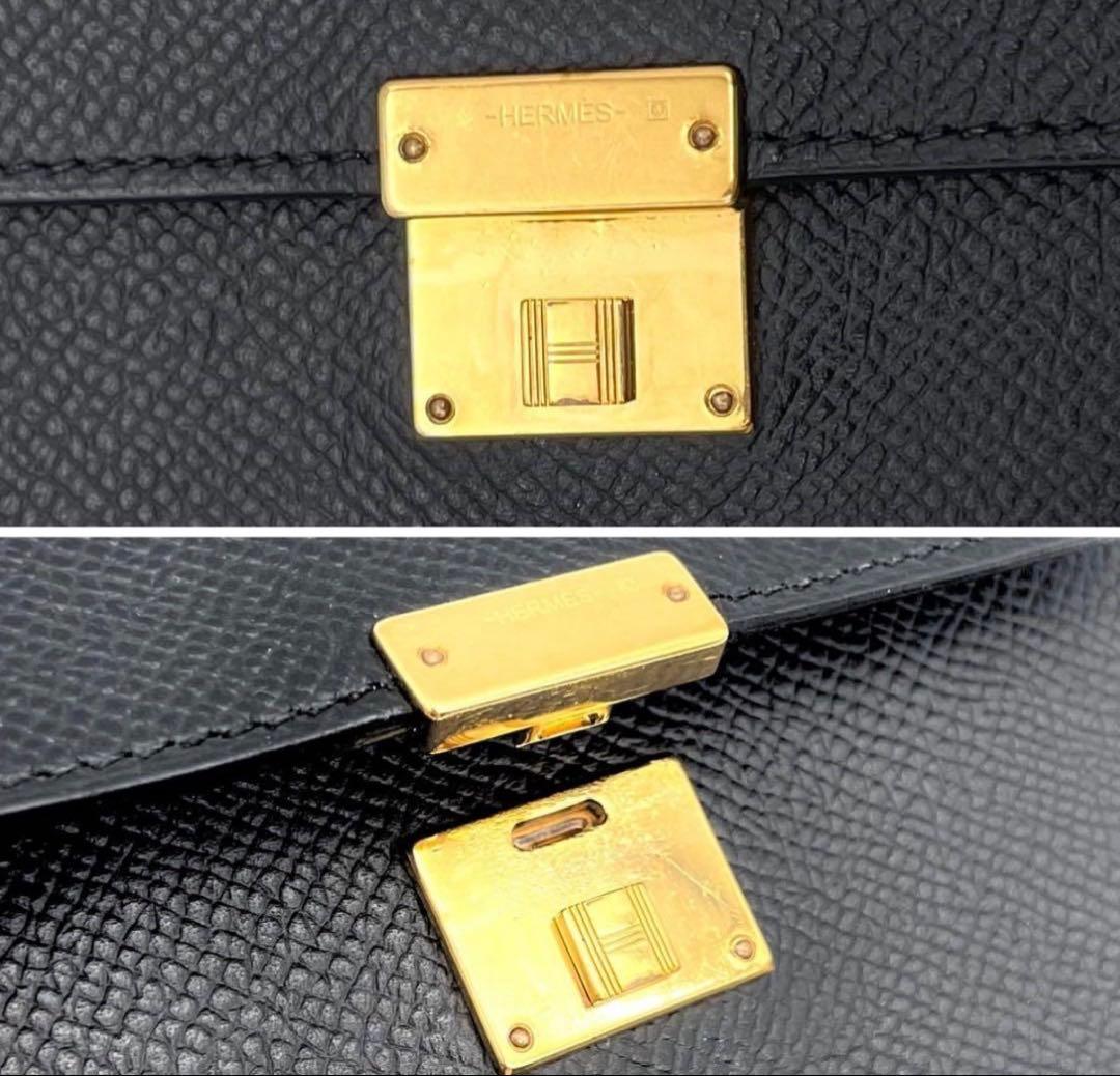 売り切り価格！美品 HERMES エルメスクリック12 三つ折り財布　黒