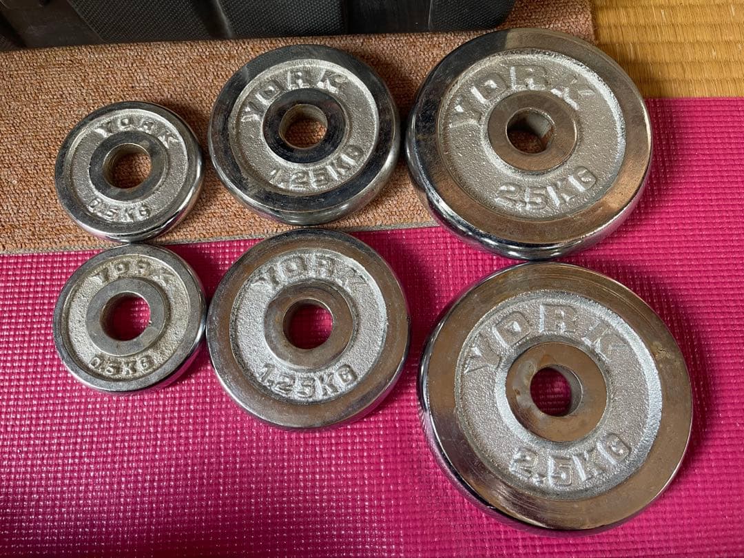 クロームメッキダンベルセット