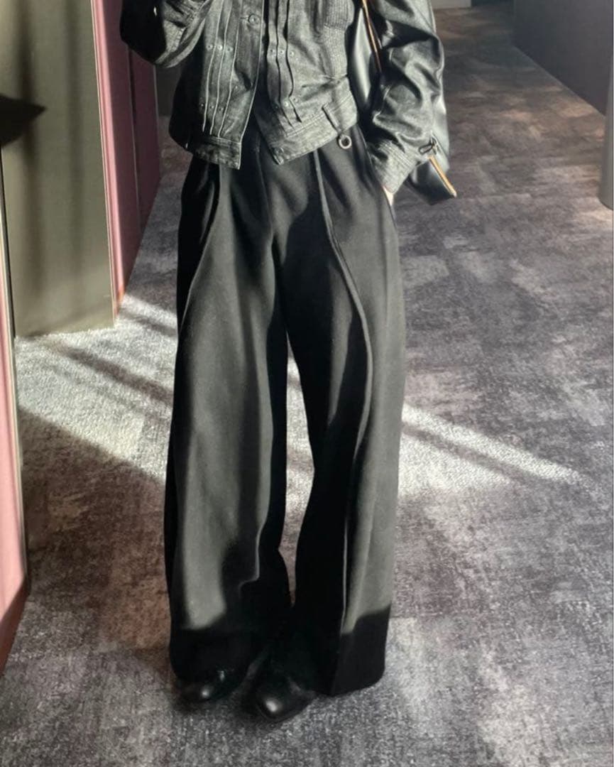 パンツ GOAT ESSENCE ESSENCE MELTON WIDE SLACKS