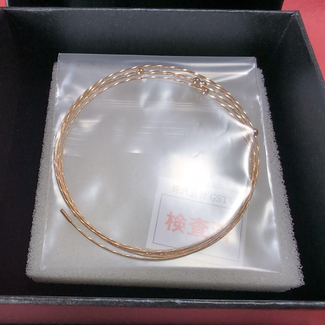 GSTV　K18PGシャインカット5連フリーバングル(未使用品)