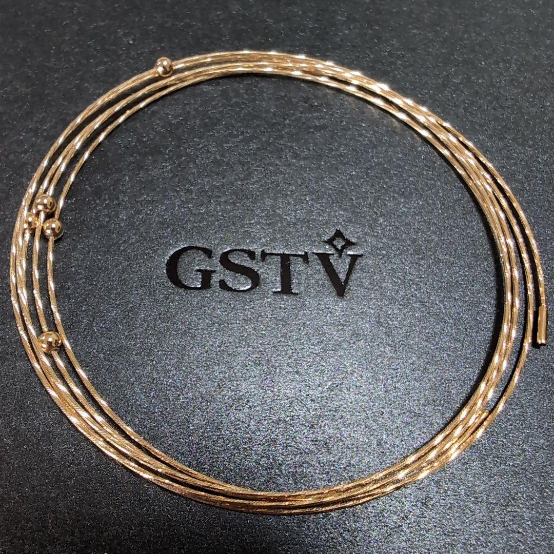GSTV　K18PGシャインカット5連フリーバングル(未使用品)