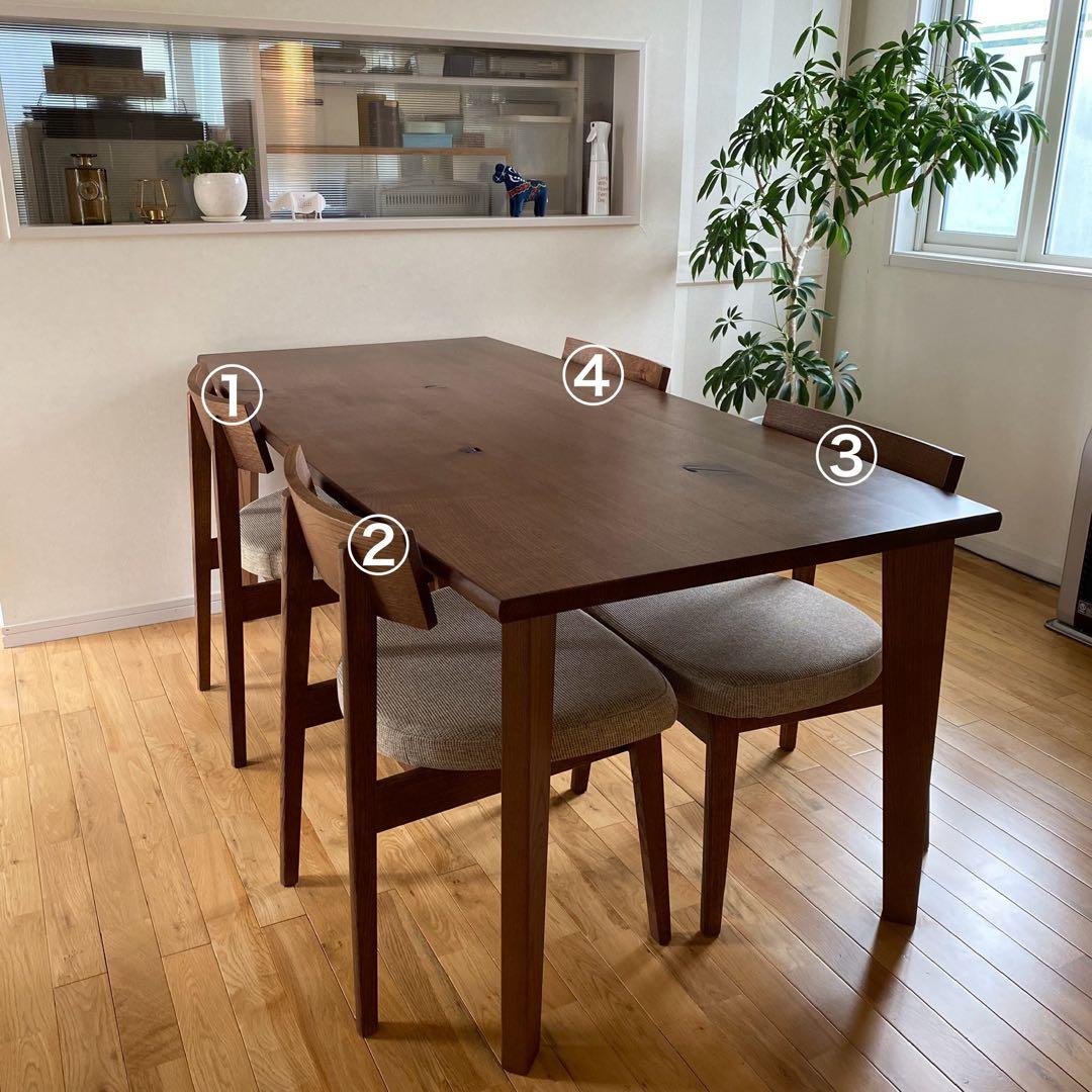 【飛騨産業】椅子①／ダイニングチェア キツツキマーク＊ダイニング5点セット＊