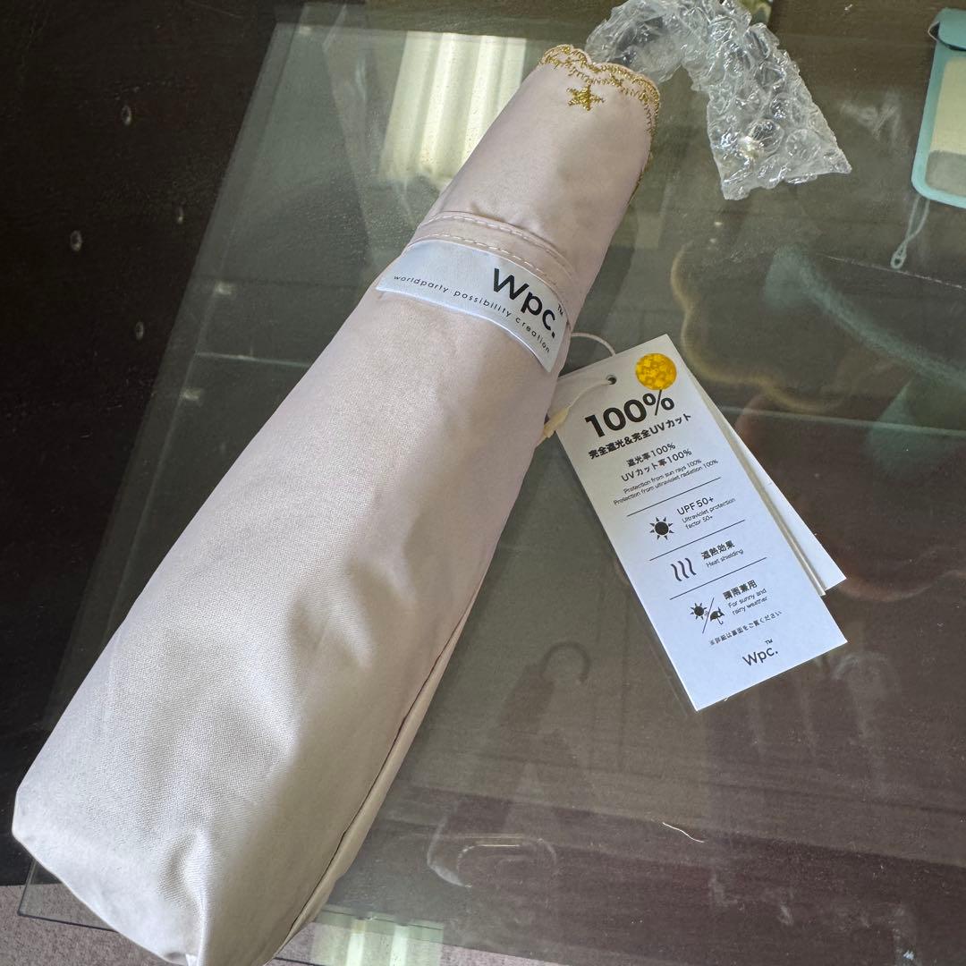 新品　w.p.c 遮熱・遮光ミニパラソル UV折り畳み傘 日傘　星柄ピンク5本