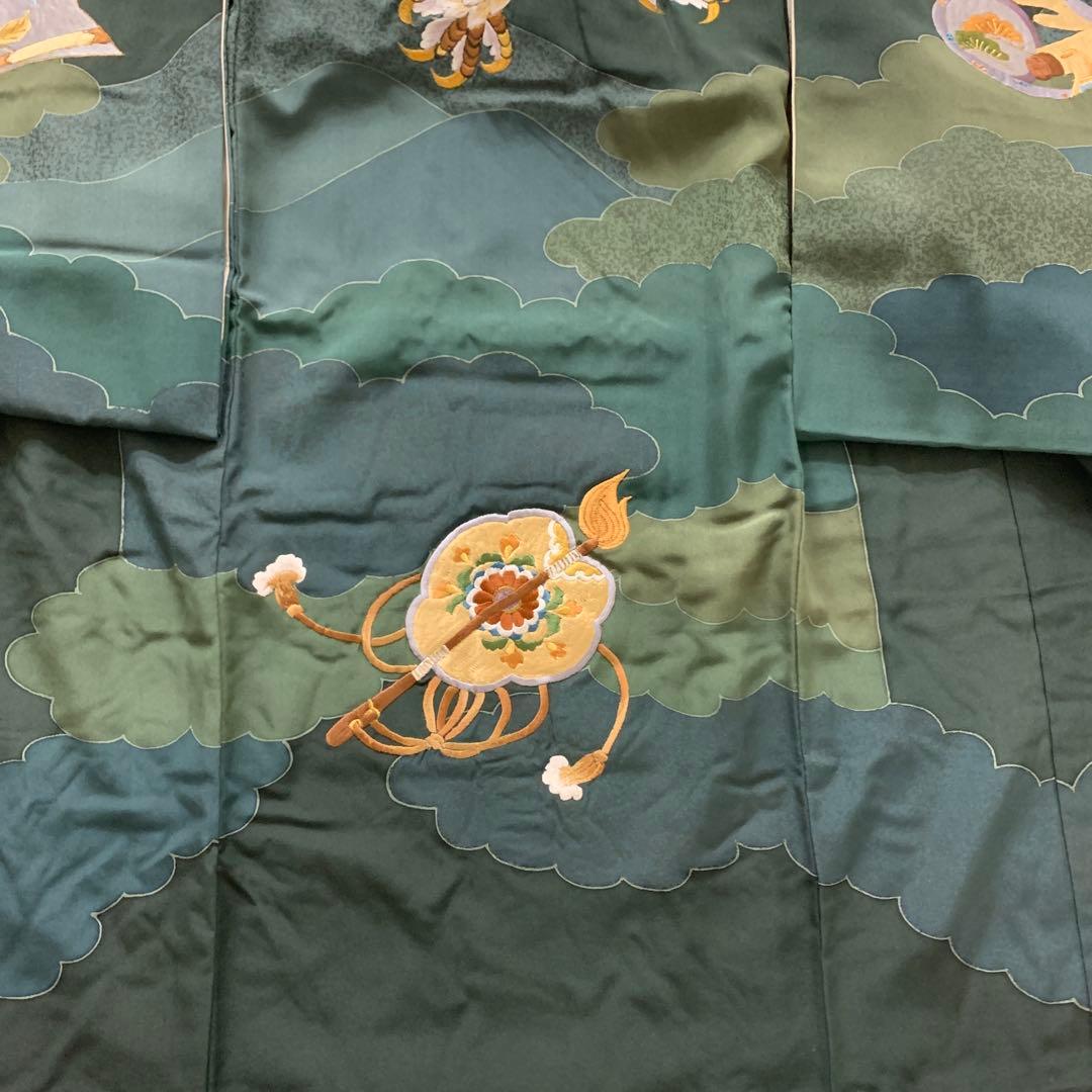 ①有名店在庫　最高級新品正絹産着（祝着）京工芸美術豪華手刺繍特撰宝尽くし古典文