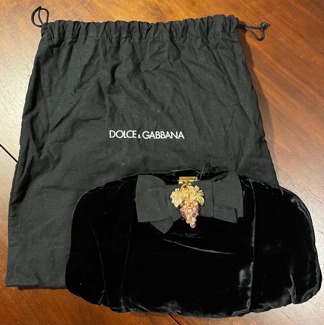 Dolce & Gabbana パーティーバッグ 黒 ベルベット