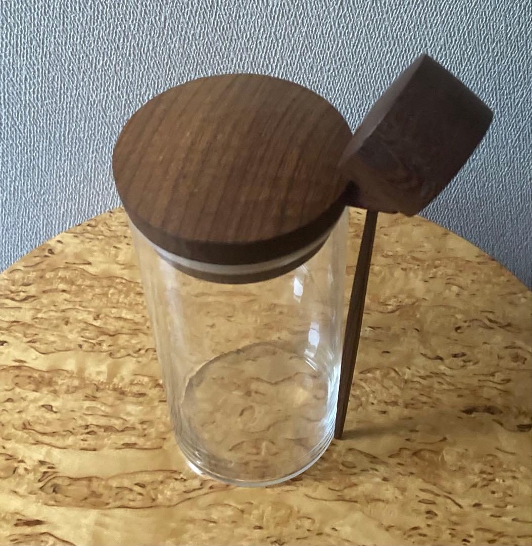 田澤祐介 キャニスター ウォールナット材蓋 (オイル仕上げ)　珈琲杓　作家もの