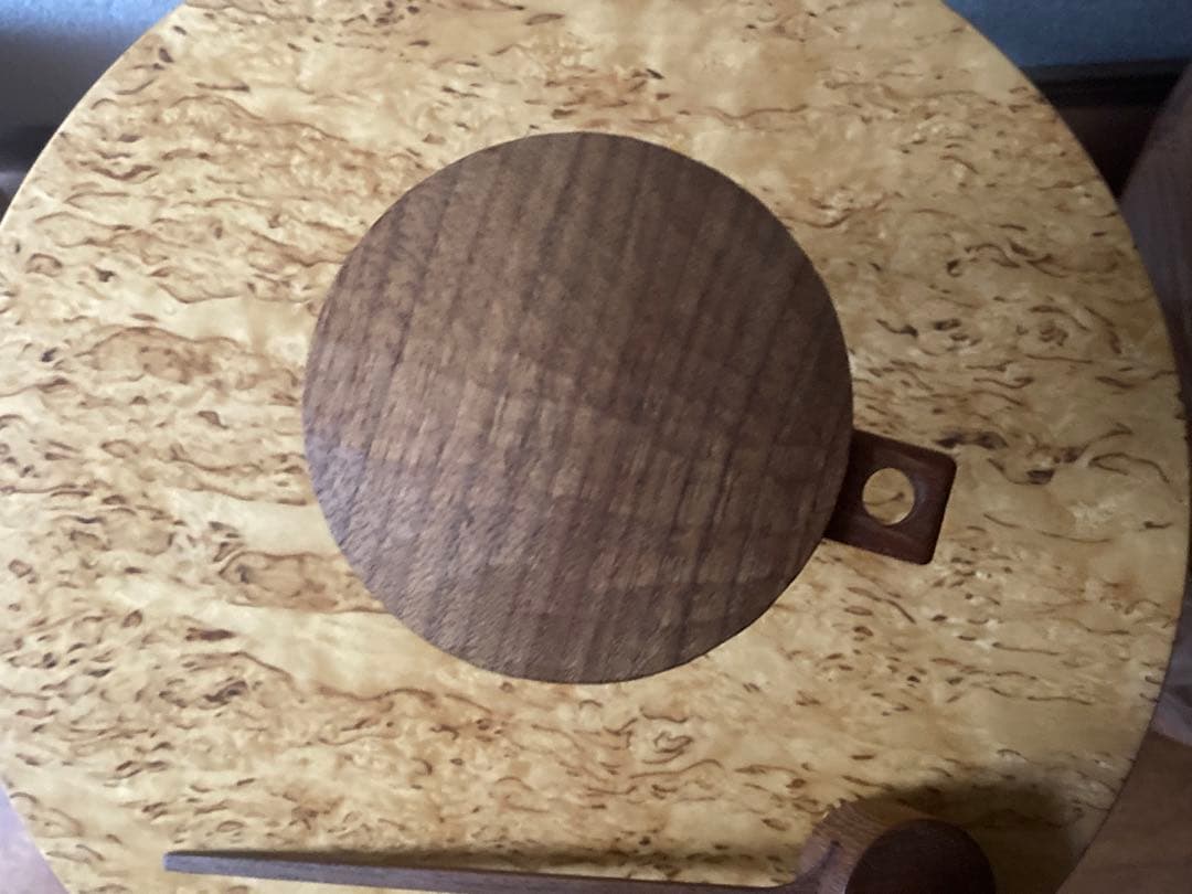 田澤祐介 キャニスター ウォールナット材蓋 (オイル仕上げ)　珈琲杓　作家もの