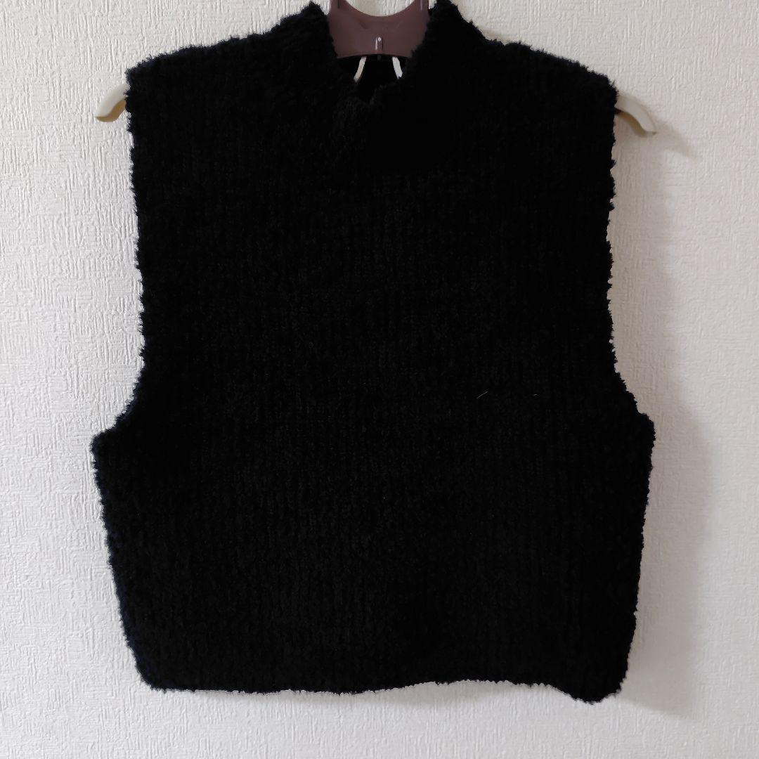 【美品】 おまけ付き中川政七商店 COOHEM ブラック ハイネックニットベスト