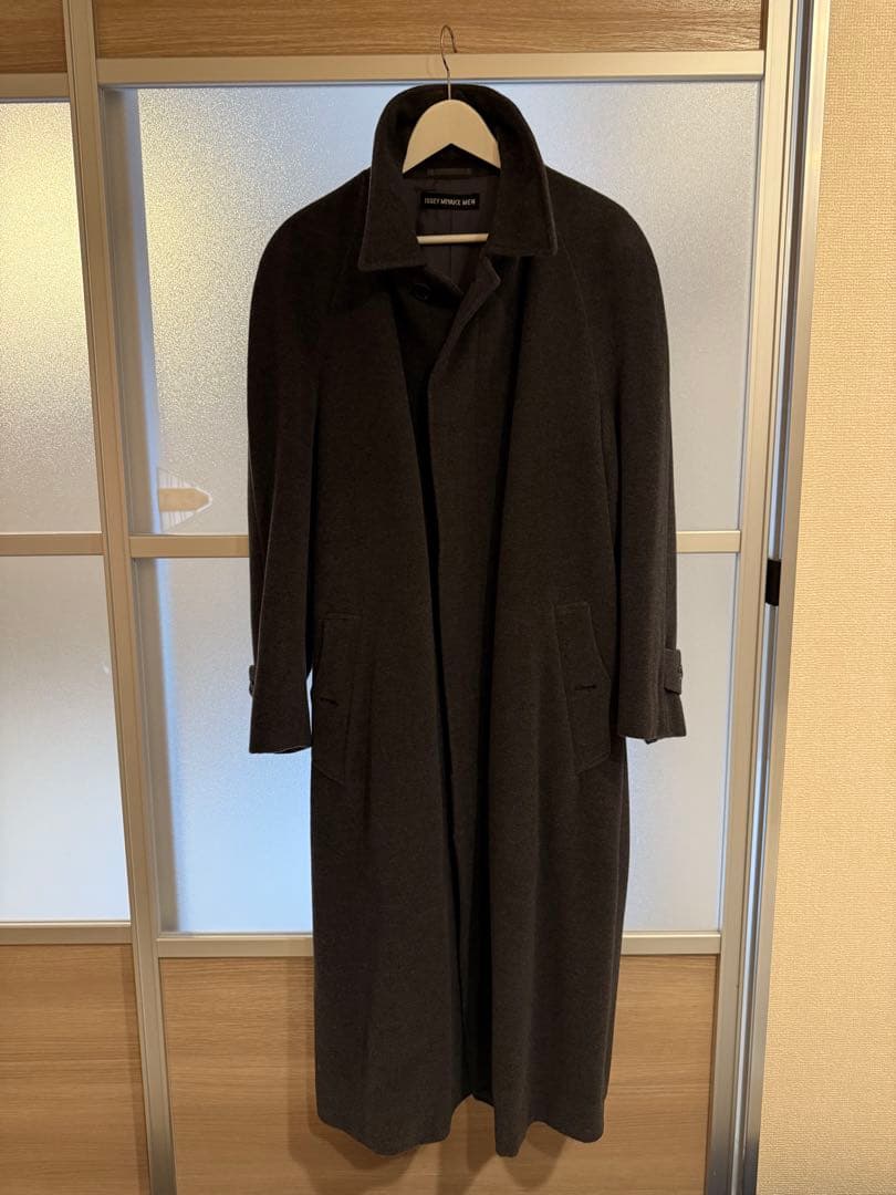 ISSEY MIYAKE MENダークグレー ロングコート
