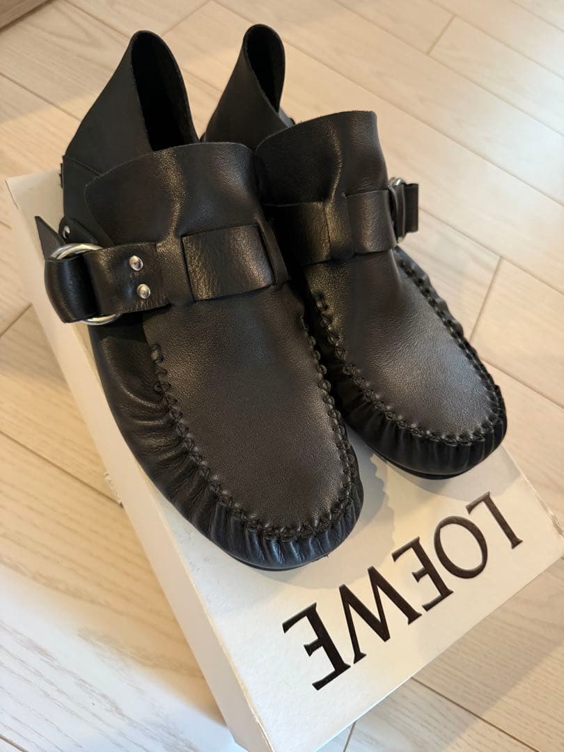 ロエベ LOEWE シューズ スリッポン メンズ カーフレザー ベルト モカシン