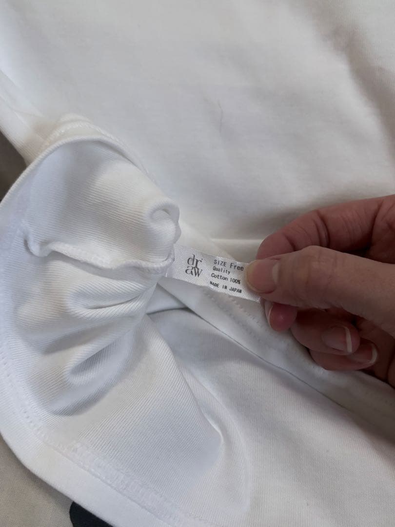 トップス Draw Boat Neck Long Tee