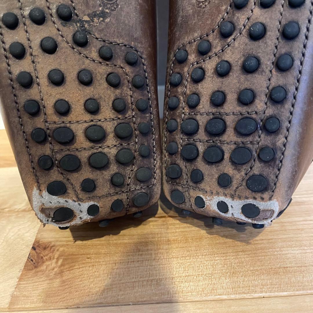 TOD'S トッズ ドライビングシューズ レザー 本革 茶 ブラウン 27.5