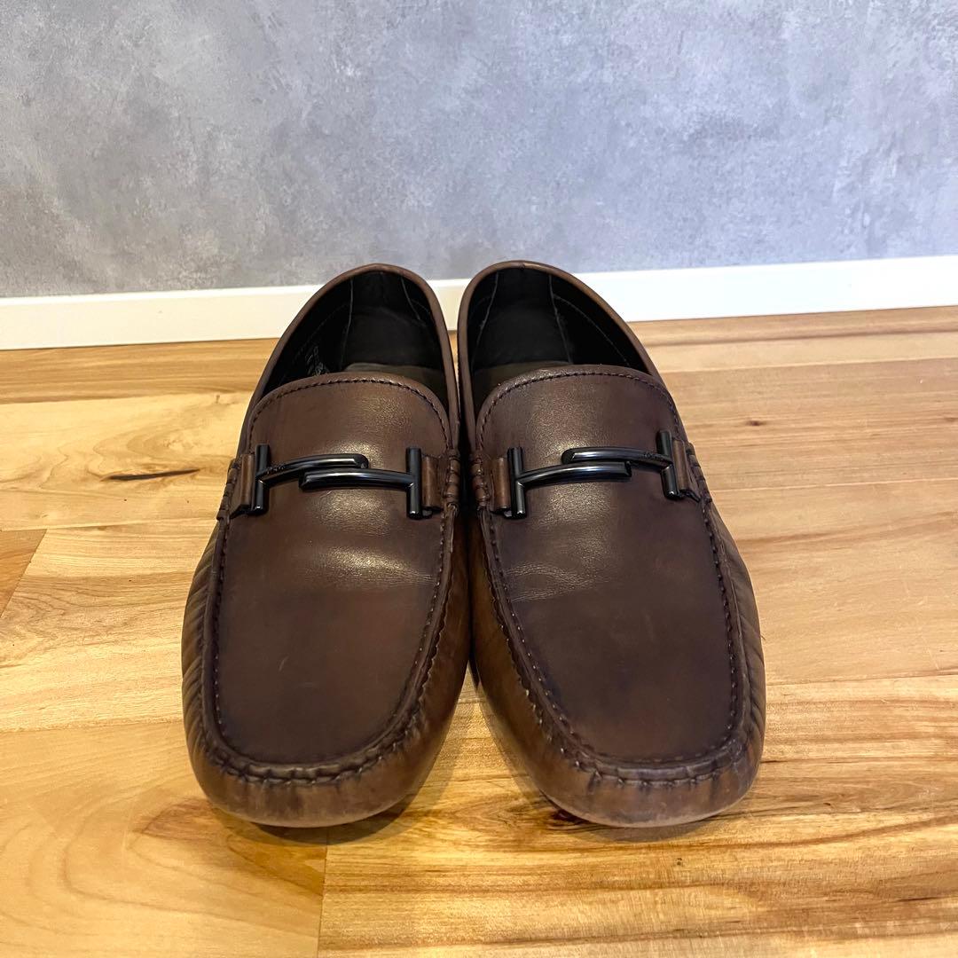 TOD'S トッズ ドライビングシューズ レザー 本革 茶 ブラウン 27.5