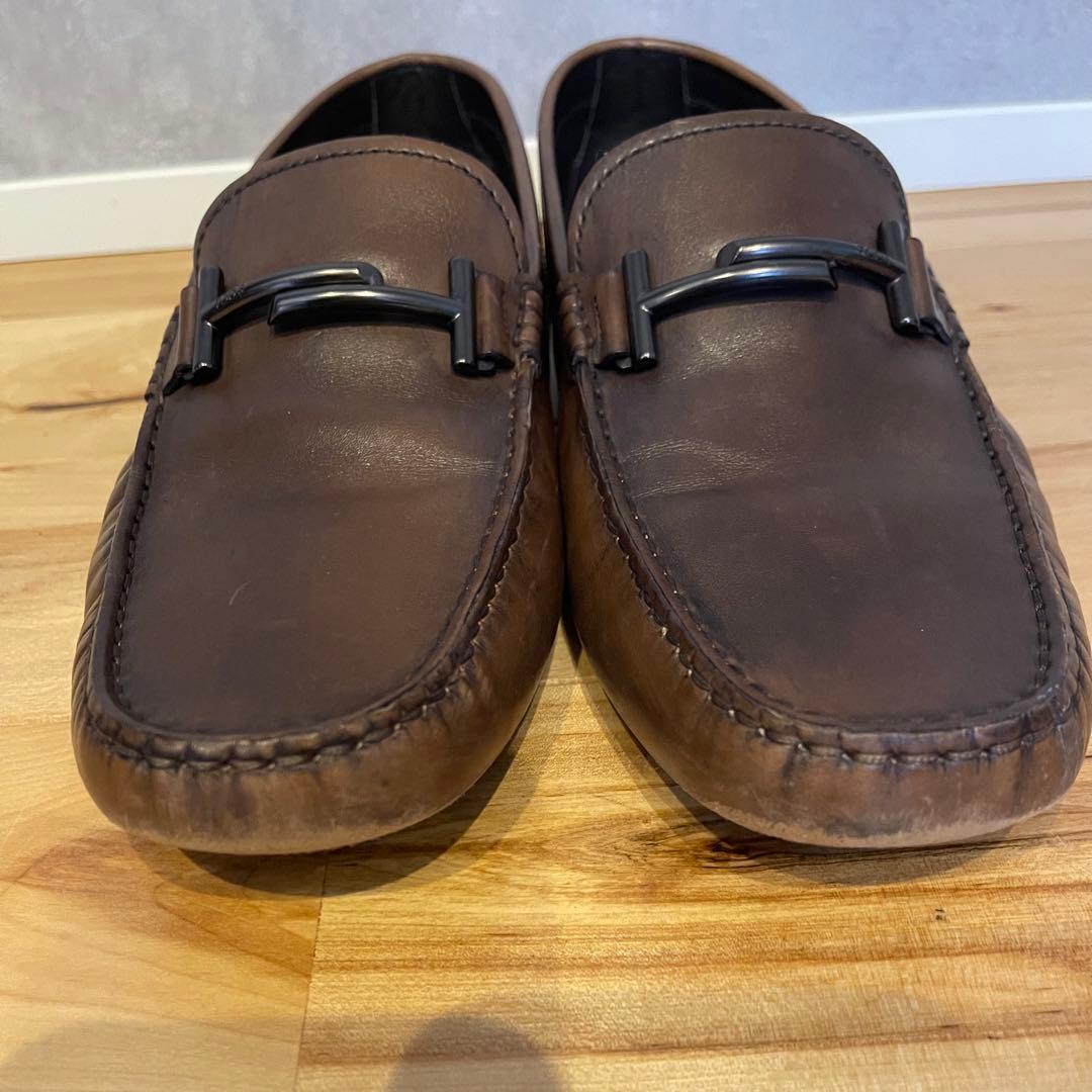 TOD'S トッズ ドライビングシューズ レザー 本革 茶 ブラウン 27.5
