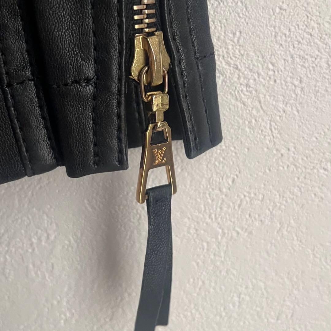 【希少✨最高級】ルイヴィトン　ラムレザー　パンツ　LVエンポスロゴ　黒　36