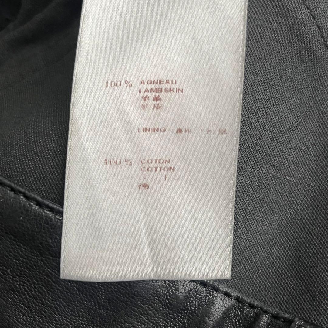 【希少✨最高級】ルイヴィトン　ラムレザー　パンツ　LVエンポスロゴ　黒　36