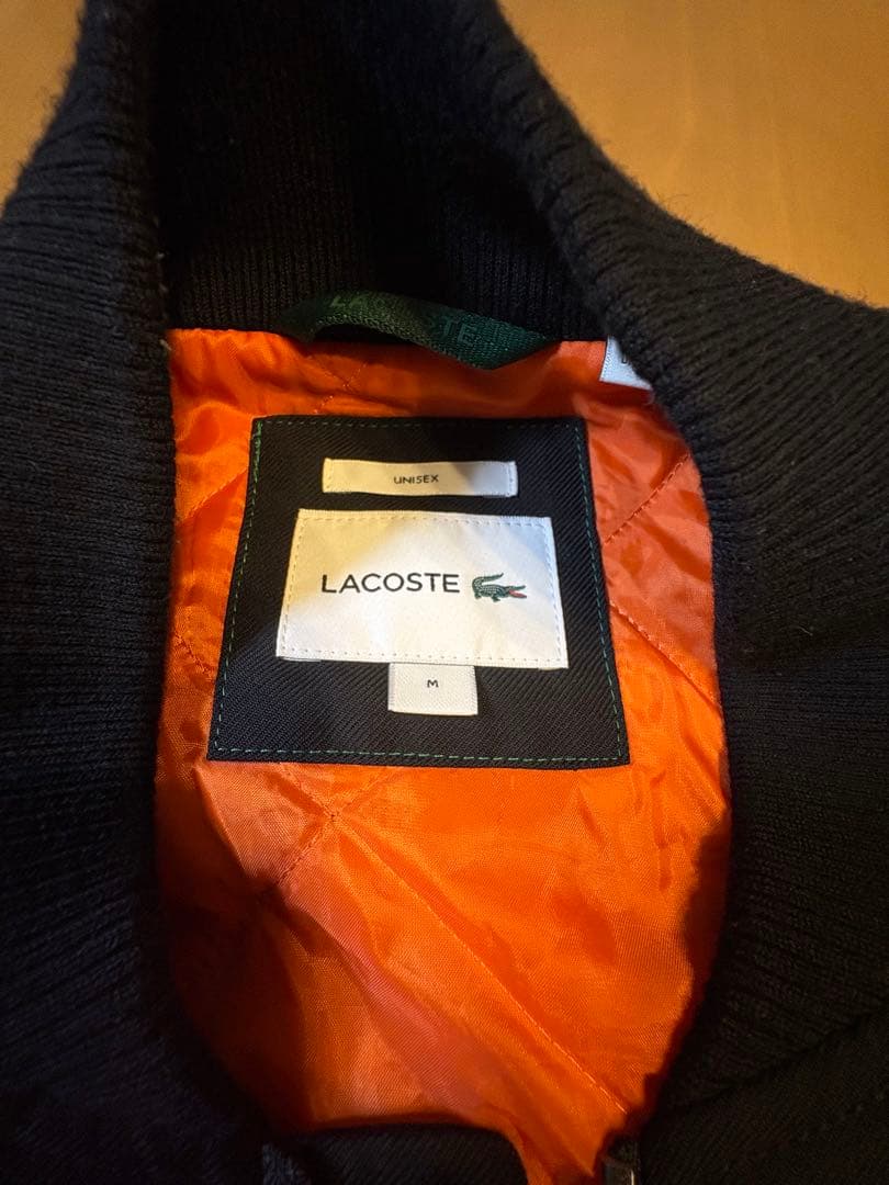 LACOSTE ブラック MA-1ジャケット Mサイズ