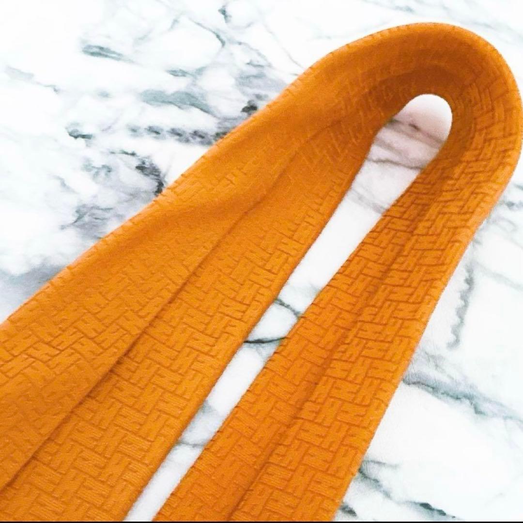 ✨未使用箱付きタグ付き✨エルメス　ファソネ　H柄 オレンジ　ネクタイ