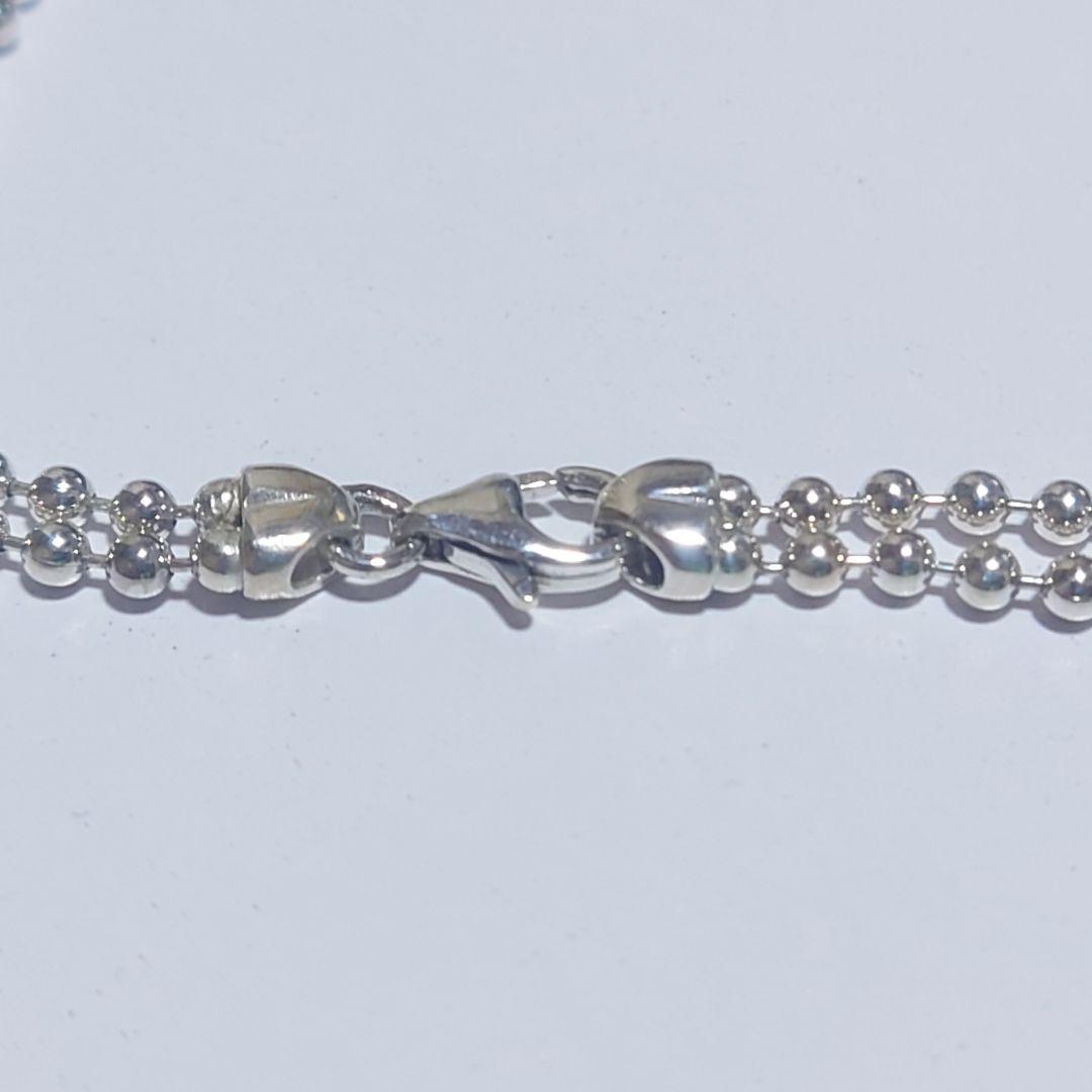 未使用 グッチ ネックレス プレート ボールチェーン シルバー925