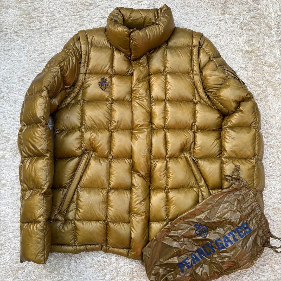 美品　パーリーゲイツ　 2way ダウンジャケット　サイズ4 収納袋付き