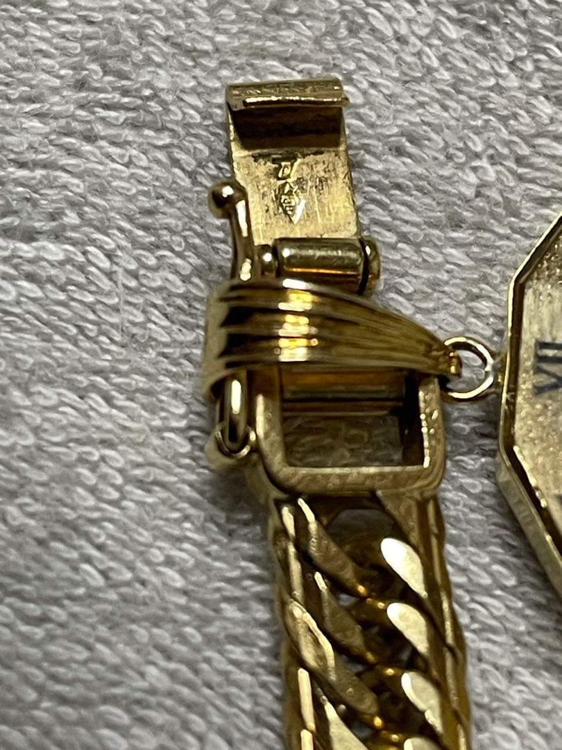 18k/24k 8.7g ガラス付きエリザベス/馬のペンダントトップ