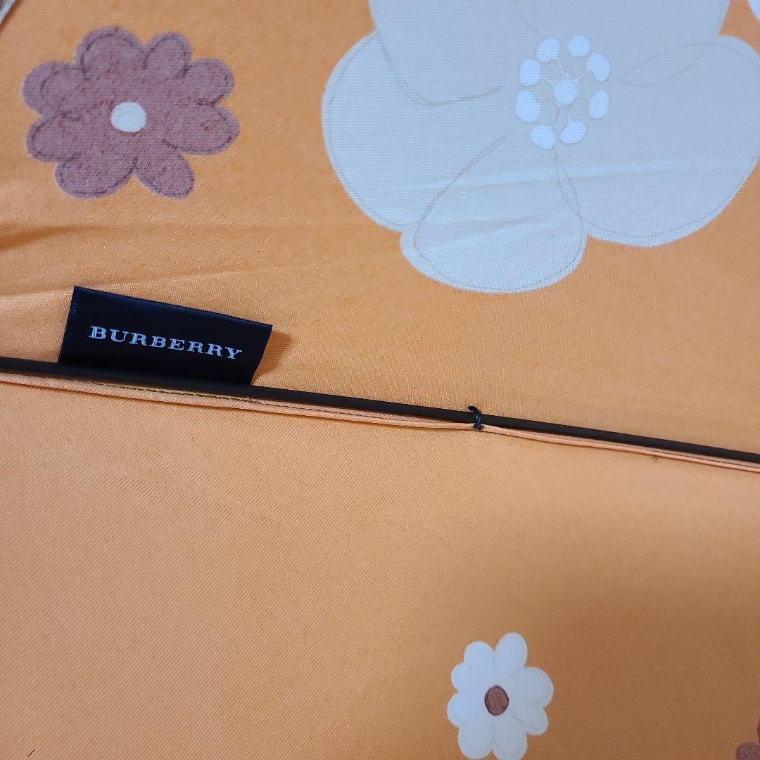 未使用　BURBERRY オレンジ 花柄 長傘