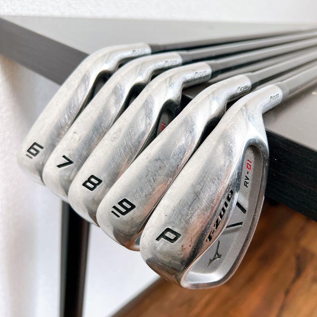 ミズノT-ZOID RV-01アイアン5本セット 6-P カーボン Sフレックス