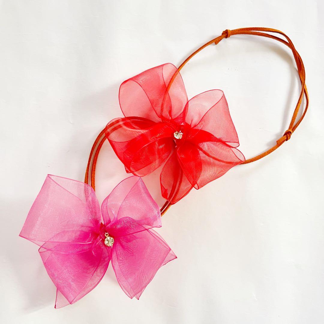 【097】トリミングリボン トリミングチョーカー オーガンジー✿ランダム100個