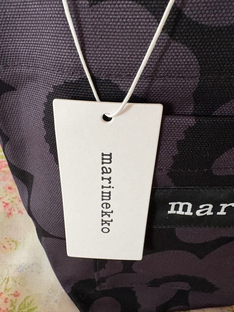 日本限定カラー マリメッコ ミニトートバッグ ウニッコ ブラック　国内正規品