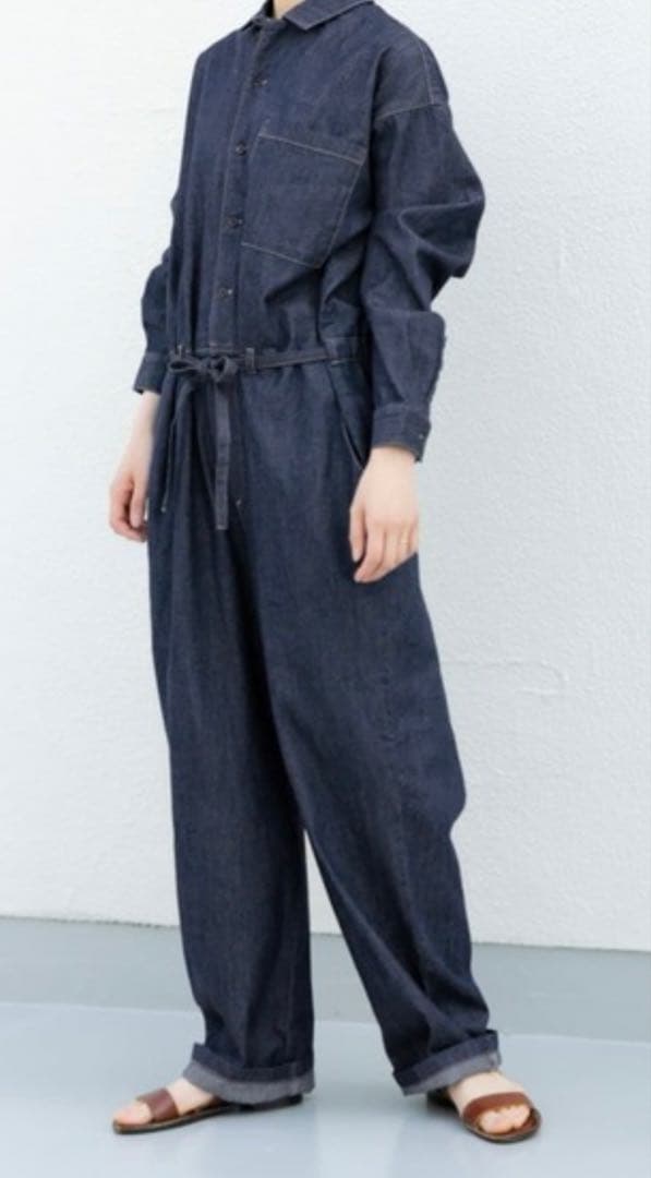みち かぐれ　　デニムオールインワン