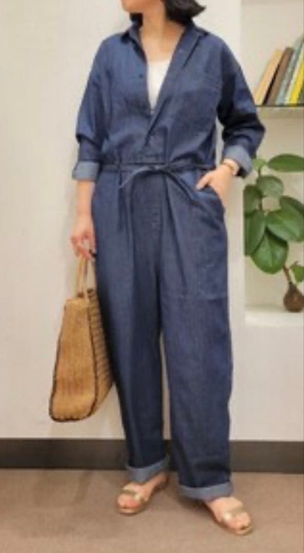 みち かぐれ　　デニムオールインワン