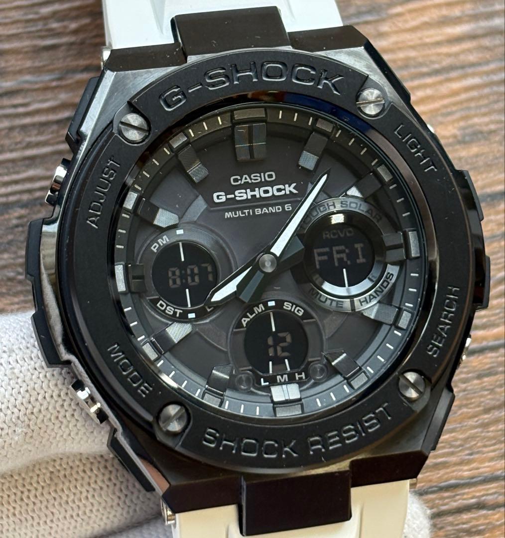 美品 G-SHOCK GST-W110MS-7AJF 電波ソーラー Gスチール