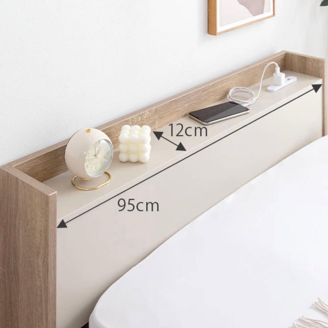 4/3まで　直接引き取り　収納シングルベッド