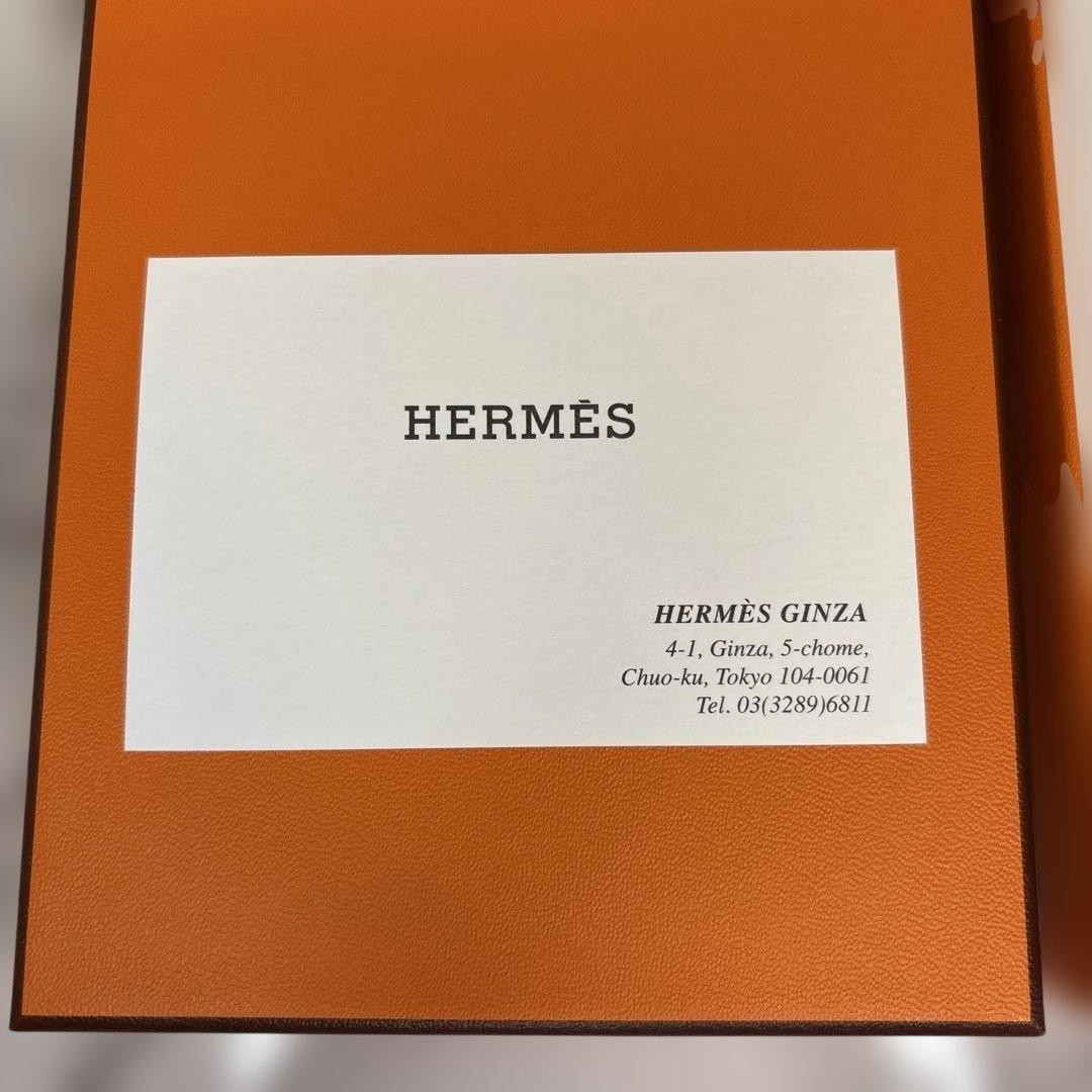 【箱&カード&リボン付】HERMES ネクタイ　ファソネ　ネイビー　紺色　H柄