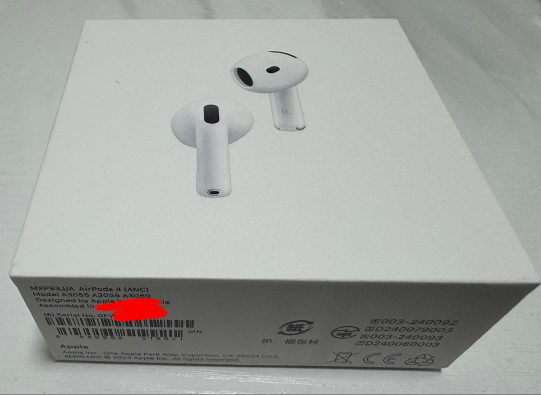 【匿名配送】AirPods 4 ANC アクティブノイズキャンセリング搭載