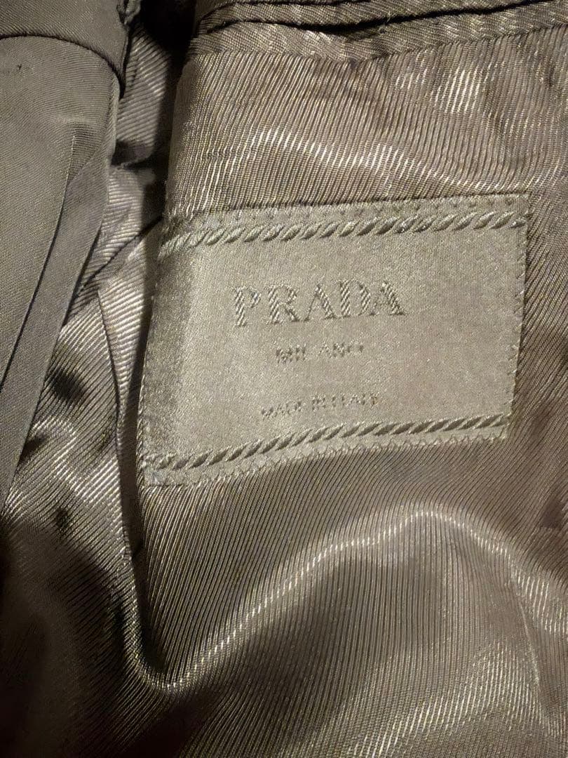 本日最終日！【美品】PRADA ダークグレー シングルボタン スーツ おまけ付き