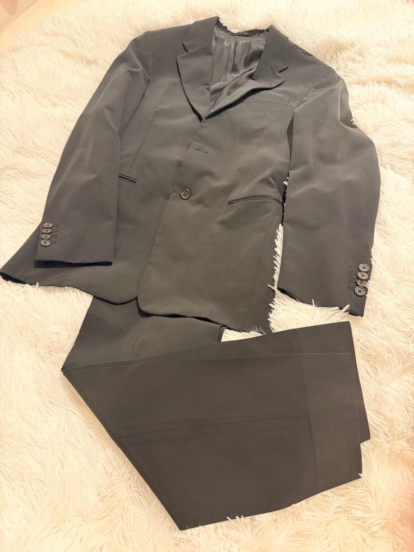 本日最終日！【美品】PRADA ダークグレー シングルボタン スーツ おまけ付き
