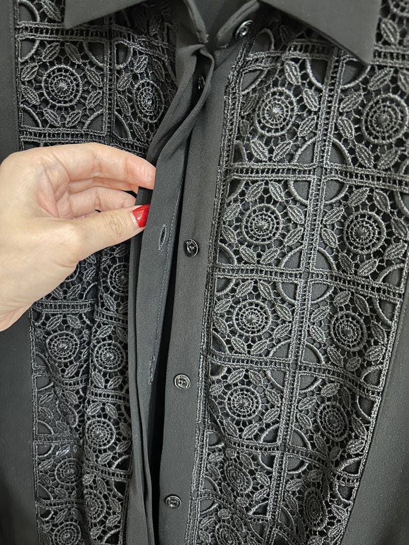 マックスマーラ 黒 レース ロンパース